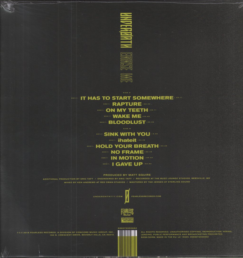 Underoath - Erase Me - Lp