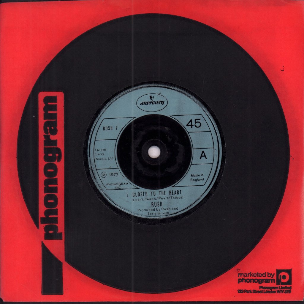 Rush - Closer To The Heart - 7 Inch