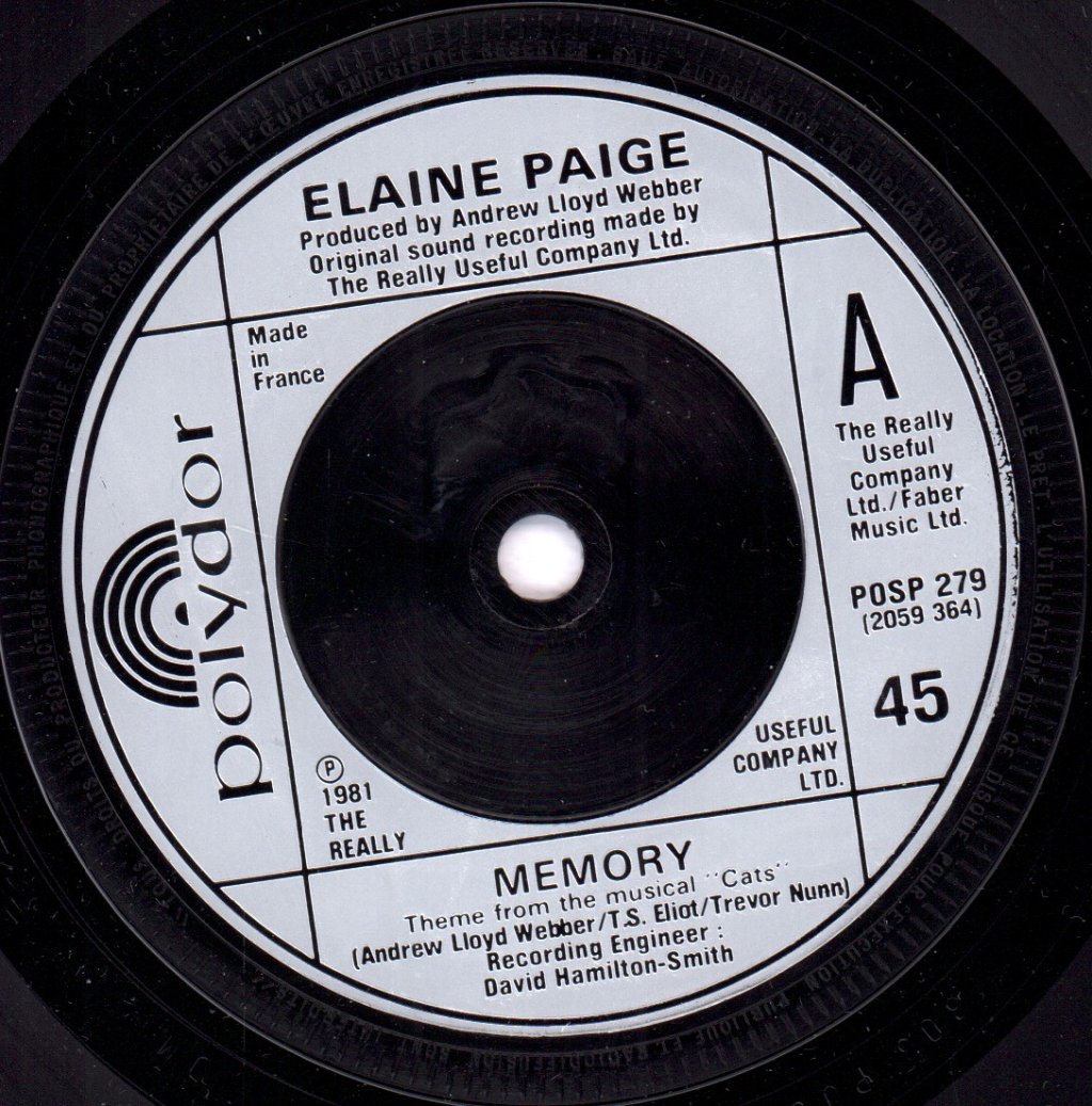 Elaine Paige - Memory - 7 Inch