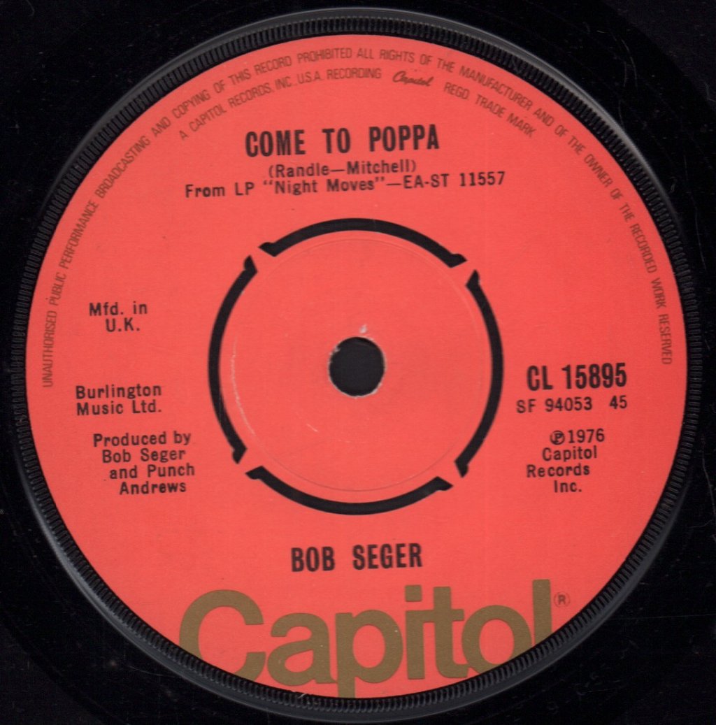Bob Seger - Night Moves - 7 Inch