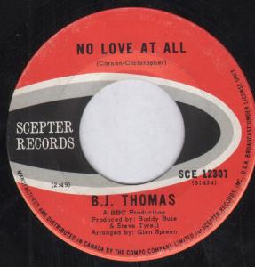 B.J.Thomas - No Love At All - 7 Inch
