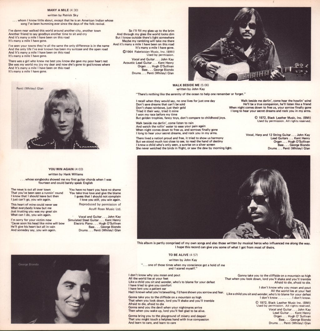 John Kay - Forgotten Songs & Unsung Heroes - Lp