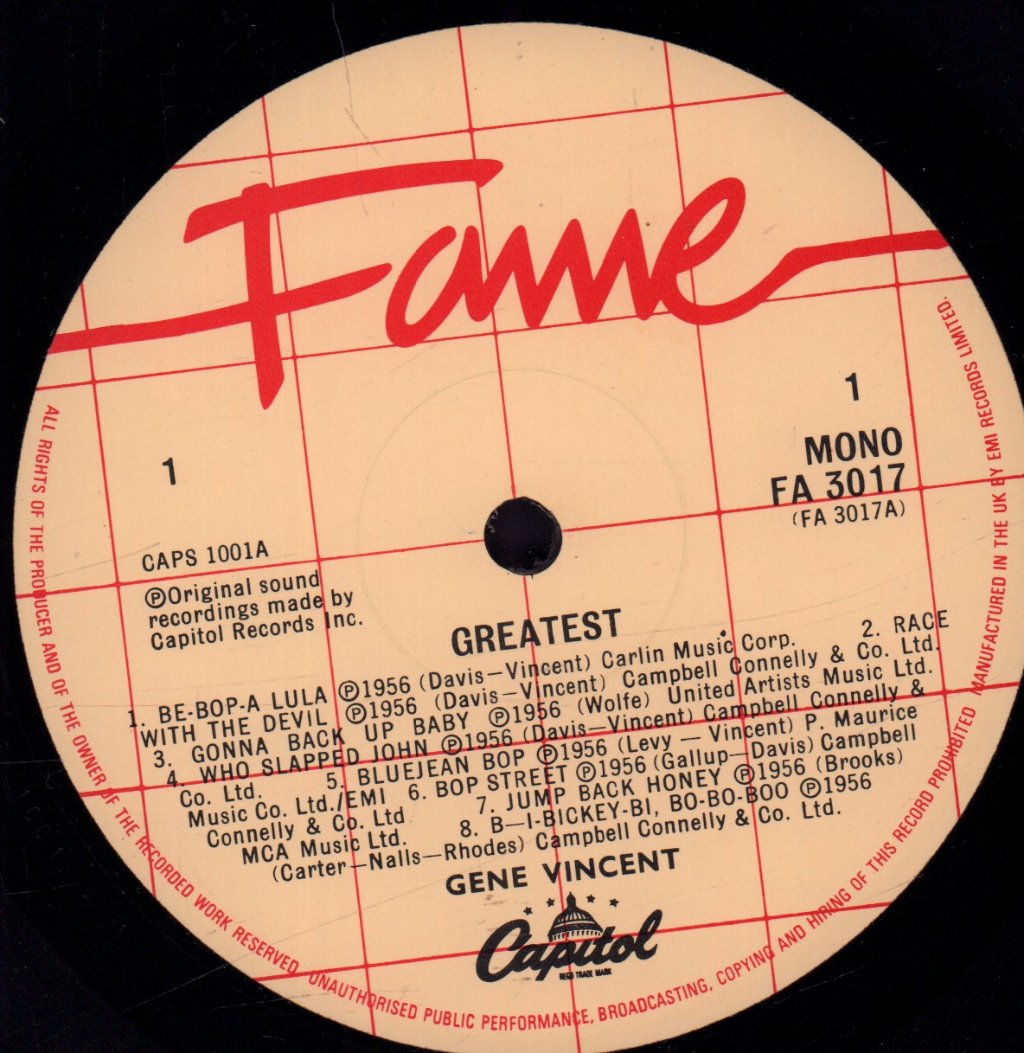 Gene Vincent - Greatest - Lp