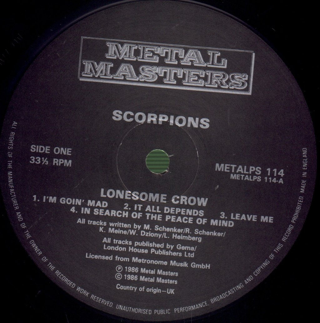 Scorpions - Lonesome Crow - Lp