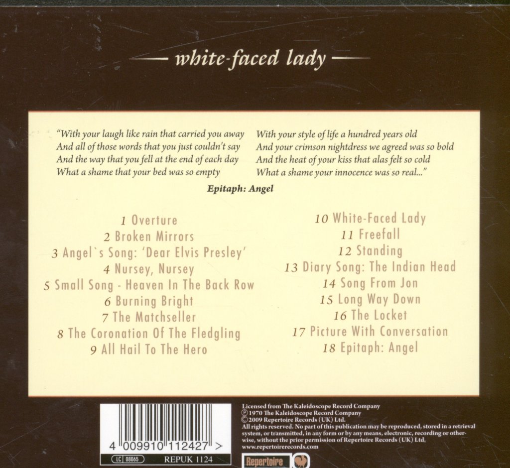 Kaleidoscope (Uk 60'S Psych Group) - White Faced Lady - Cd