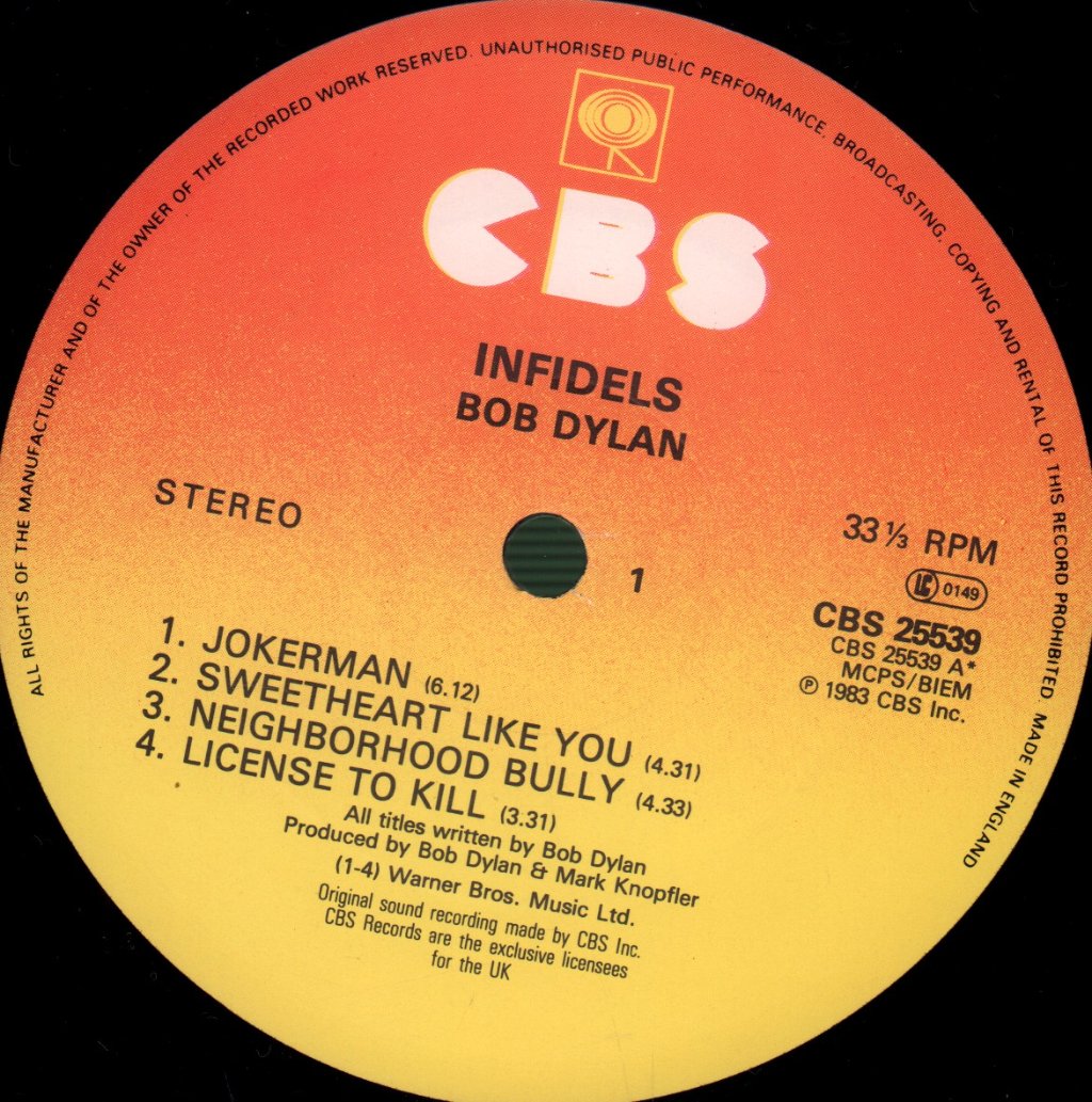 Bob Dylan - Infidels - Lp