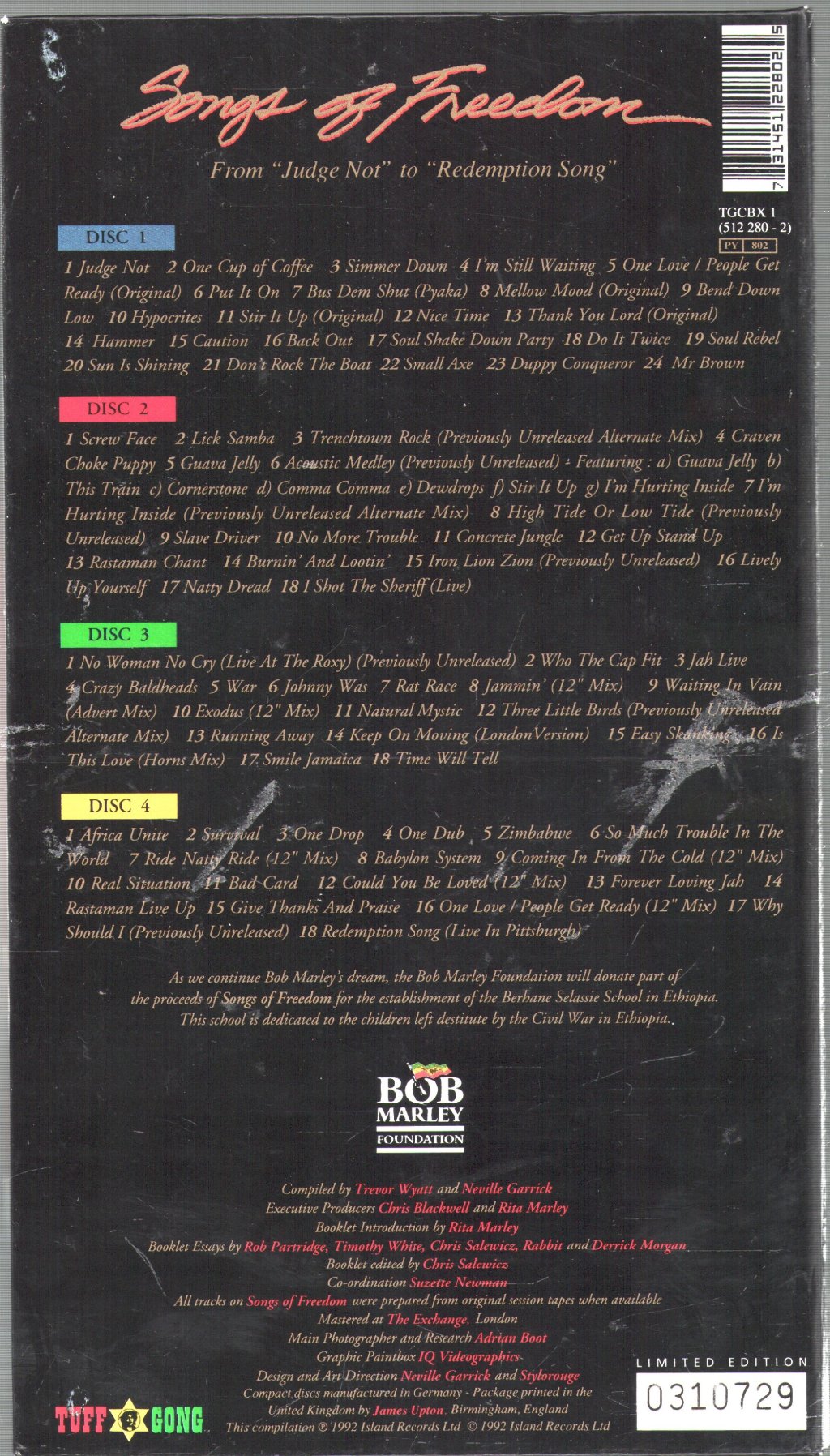 Bob Marley - Songs Of Freedom - Cd Set