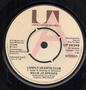 Billie Jo Spears - Lonely Hearts Club - 7 Inch