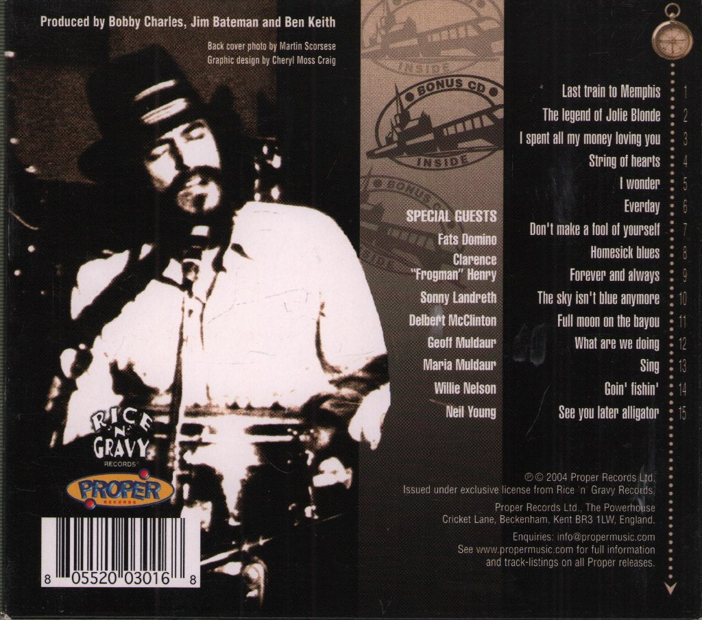 Bobby Charles - Last Train To Memphis - Double Cd