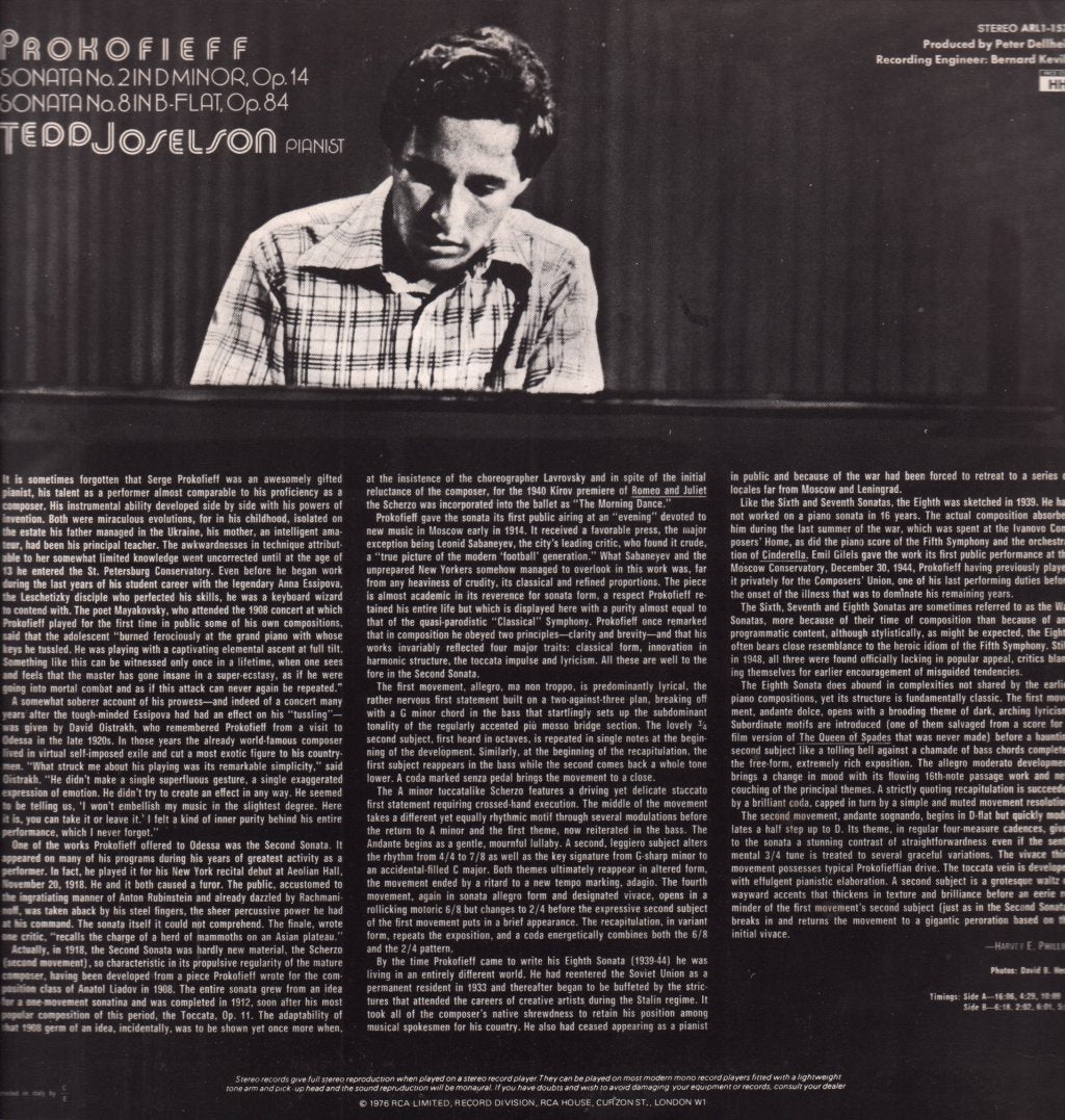 Joselson Plays Prokofieff - Sonata No.2/No.8 - Lp