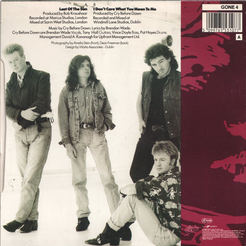 Cry Before Dawn - Last Of The Sun - 7 Inch