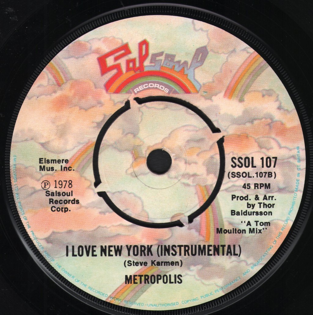 Metropolis (70'S Soul Group) - I Love New York - 7 Inch