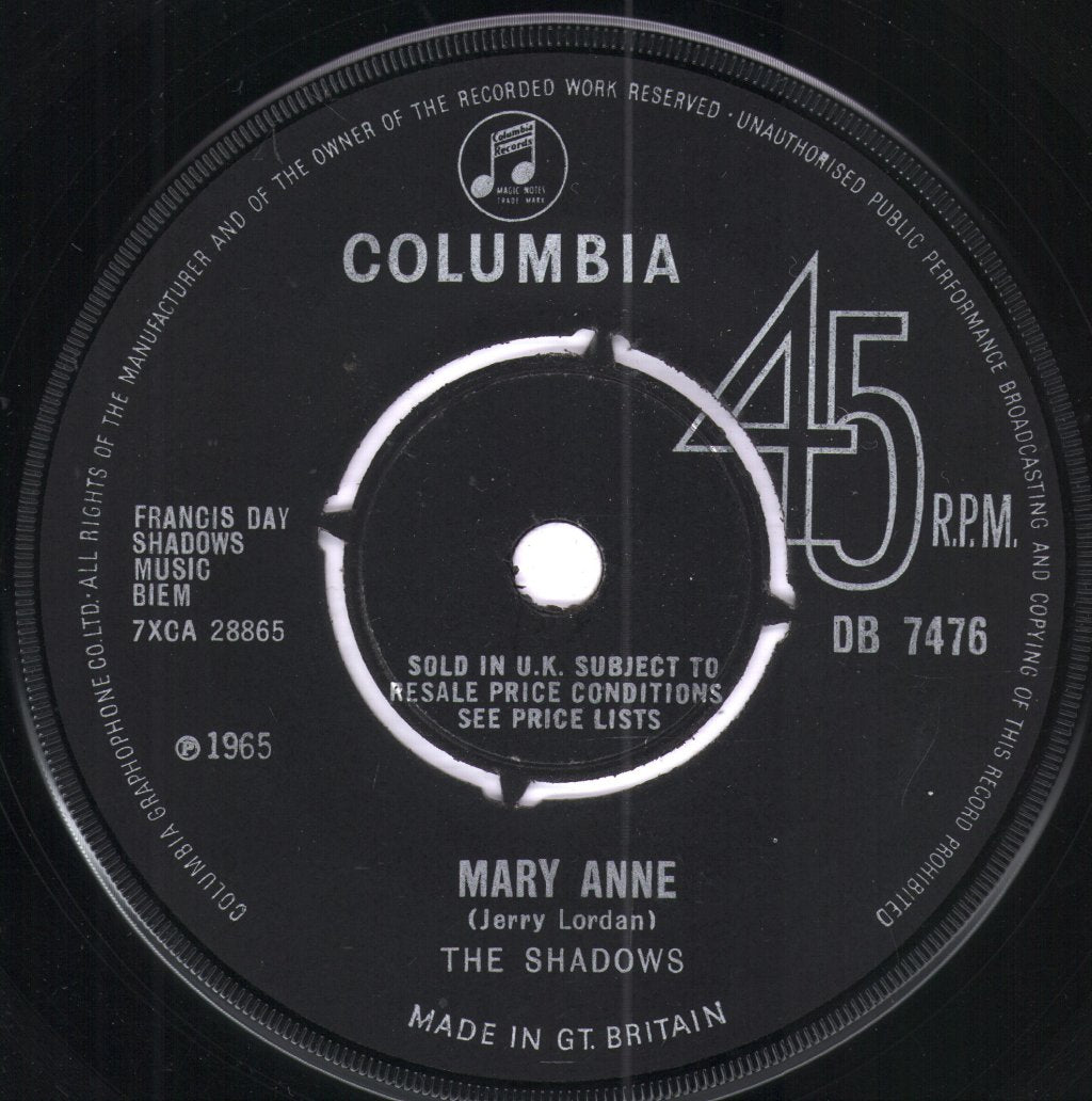 Shadows - Mary Anne - 7 Inch