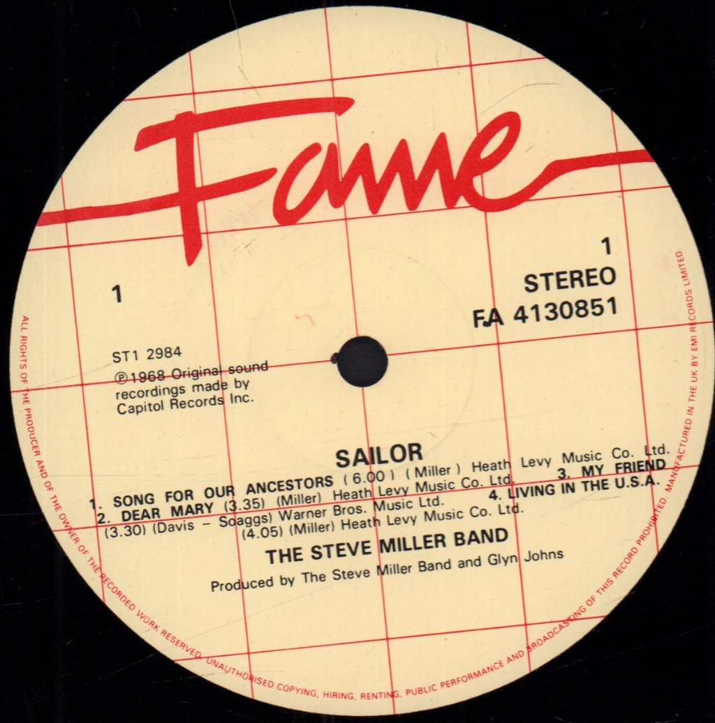 Steve Miller Band - Sailor - Lp