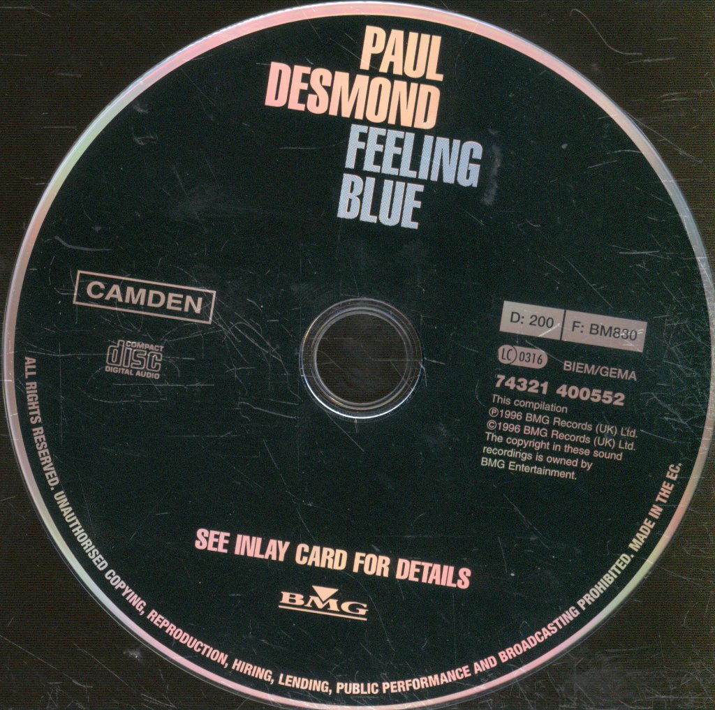 Paul Desmond - Feeling Blue - Cd