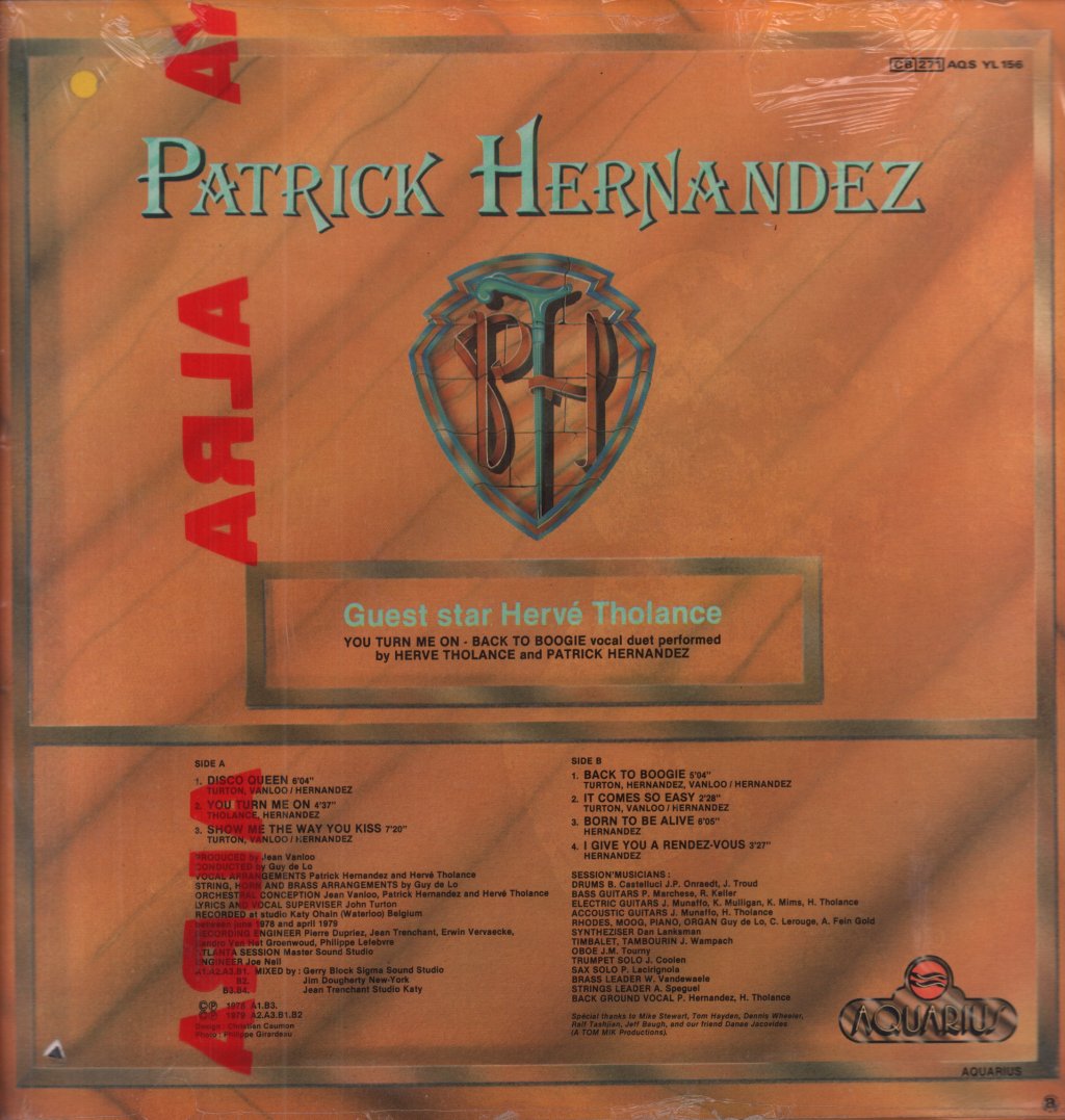 Patrick Hernandez - Born To Be Alive - Lp