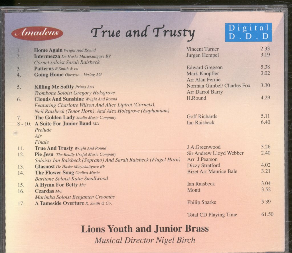 Lions Youth And Junior Brass - True And Trusty - Cd