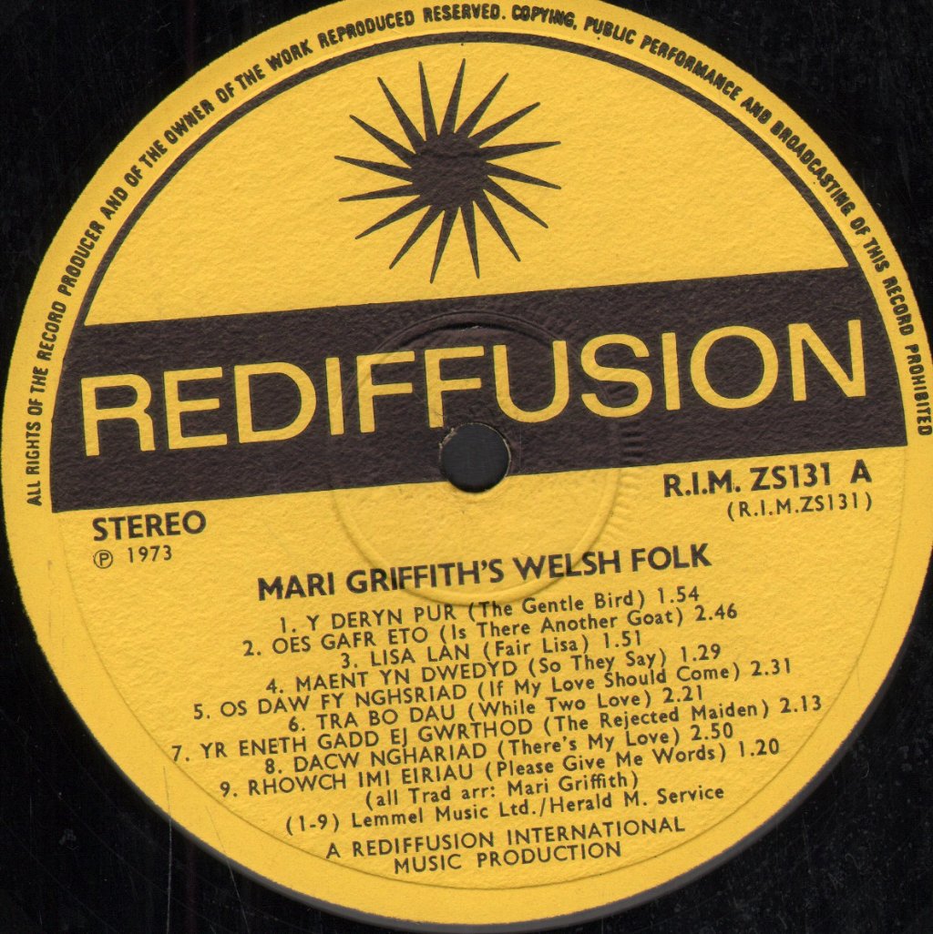 Mari Griffith - Mari Griffith's Welsh Folk - Lp