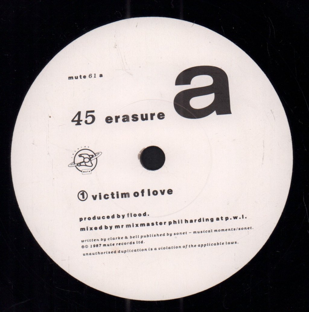 Erasure - Victim Of Love - 7 Inch