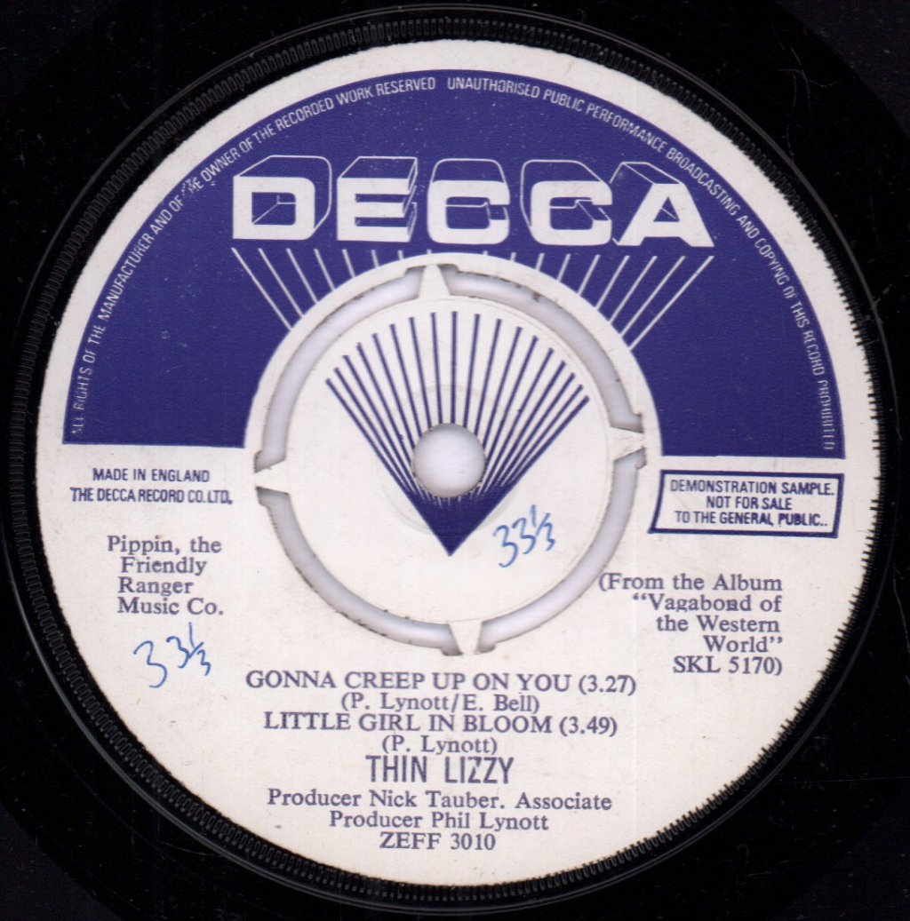 Thin Lizzy - Vagabond Of The Western World - 7 Inch