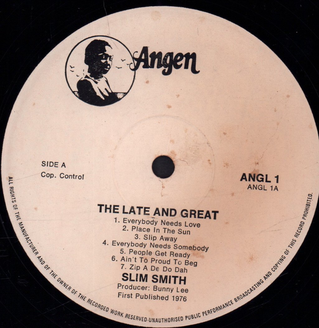Slim Smith - Late And Great - Lp