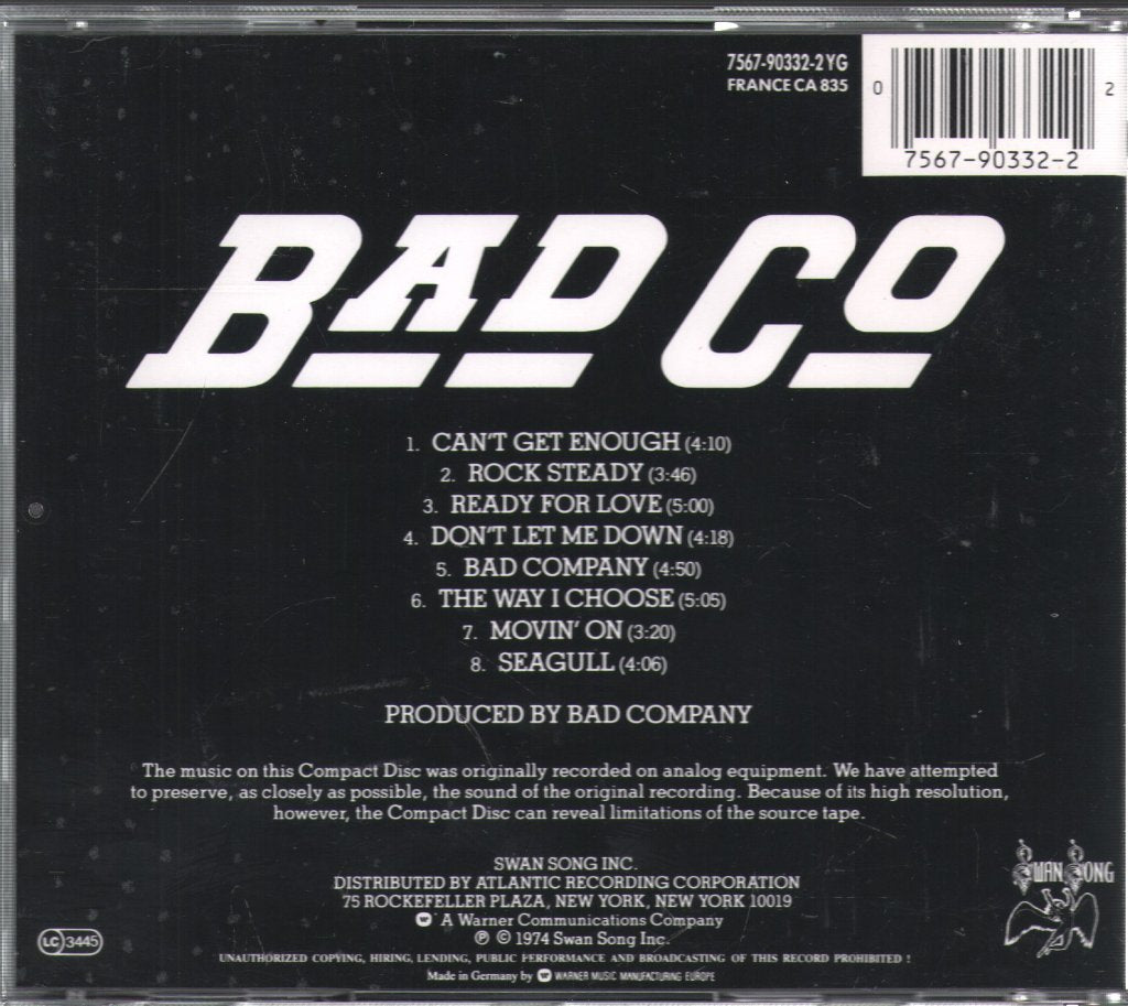 Bad Company - Bad Company - Cd