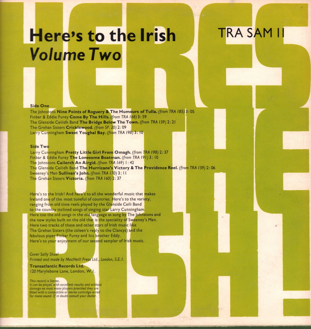 Various Artists - Here's To The Irish Vol 2 - Lp