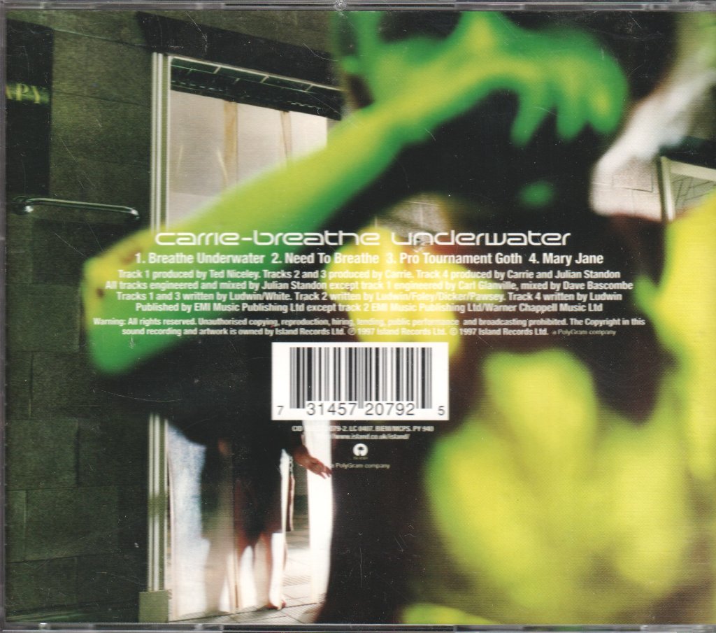 Carrie - Breathe Underwater - Cd