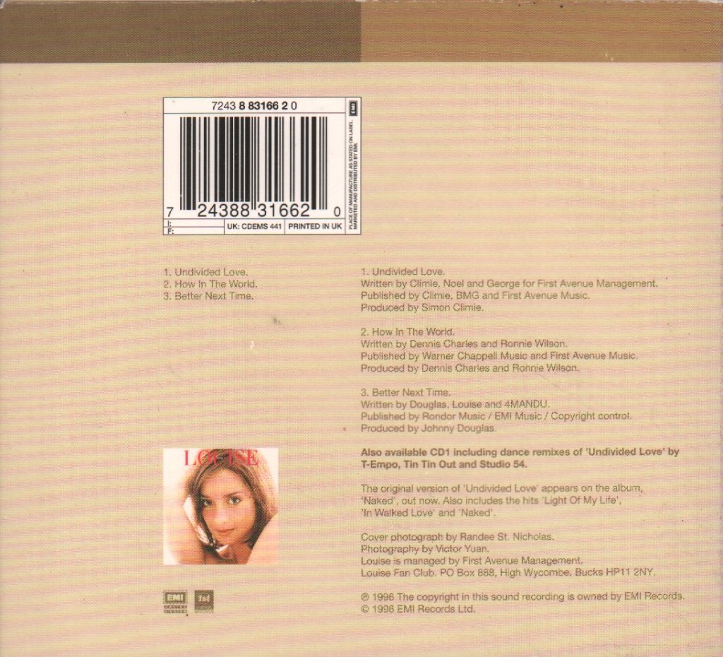 Louise - Undivided Love - Cd