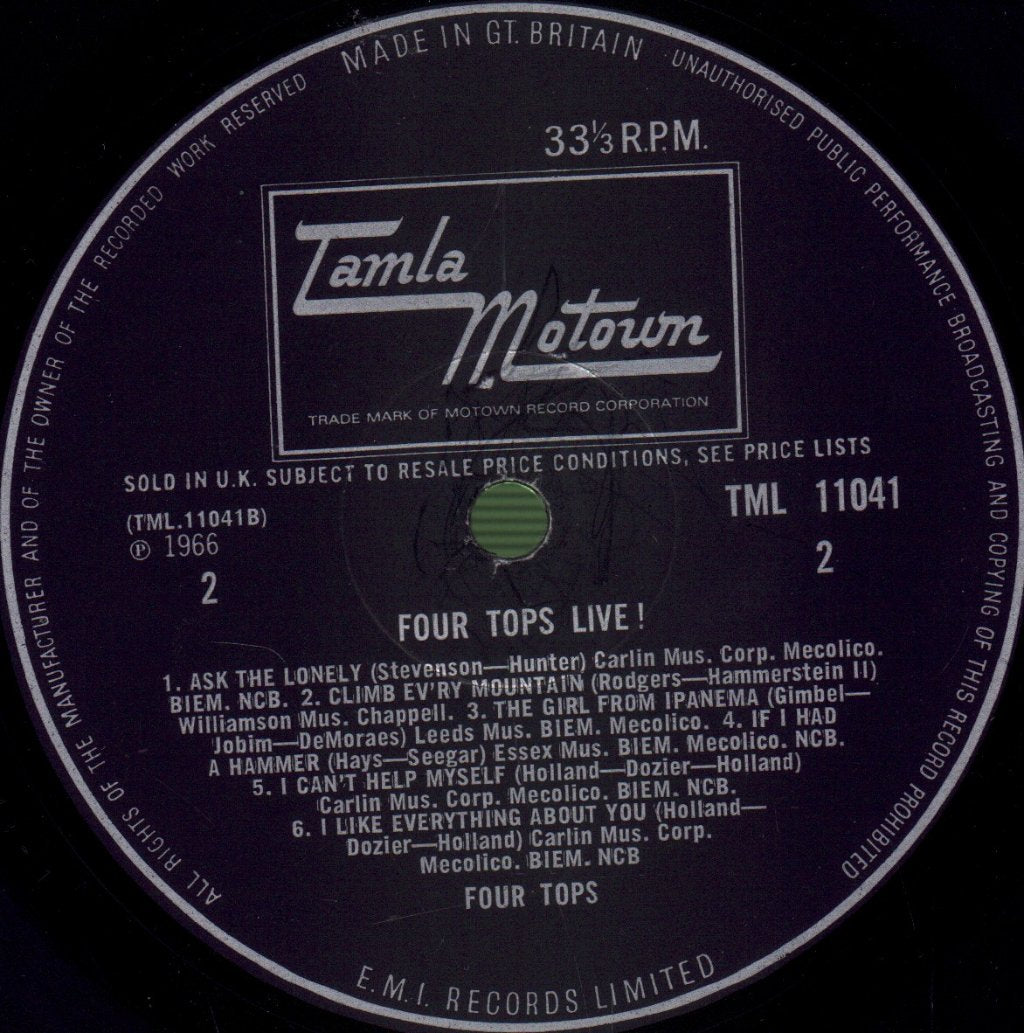 Four Tops - Live! - Lp