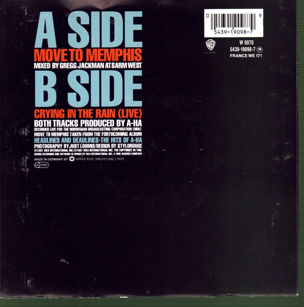 A-Ha - Move To Memphis - 7 Inch