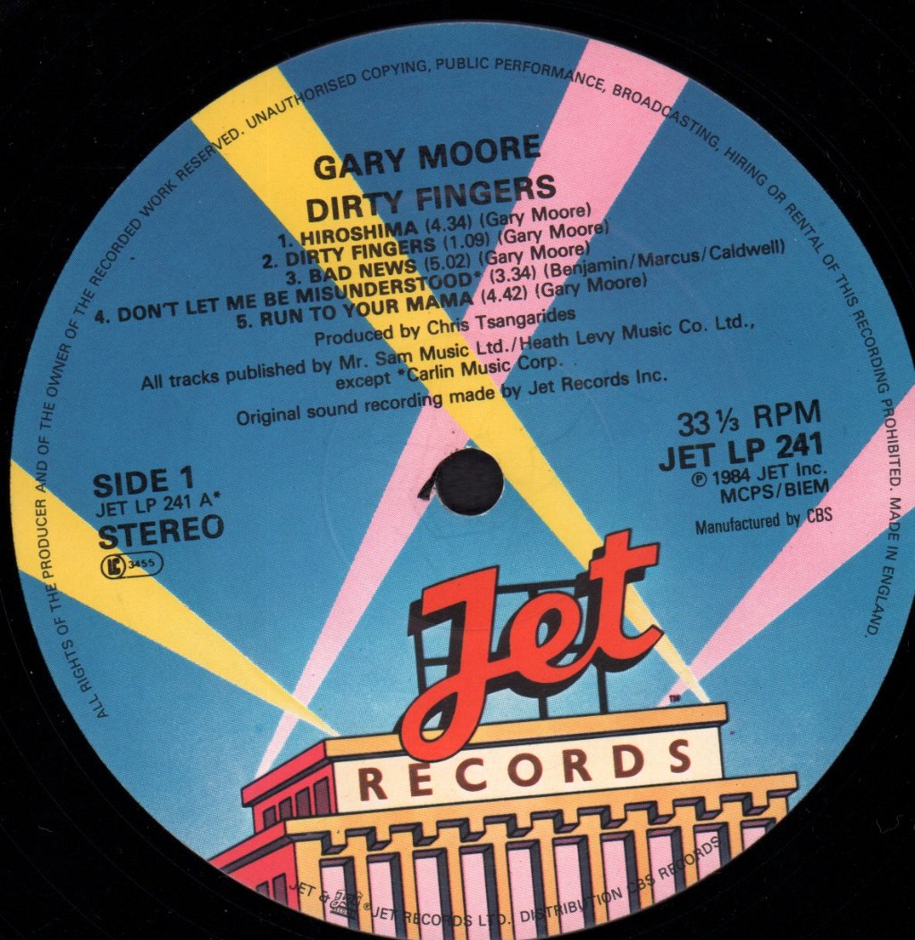 Gary Moore - Dirty Fingers - Lp