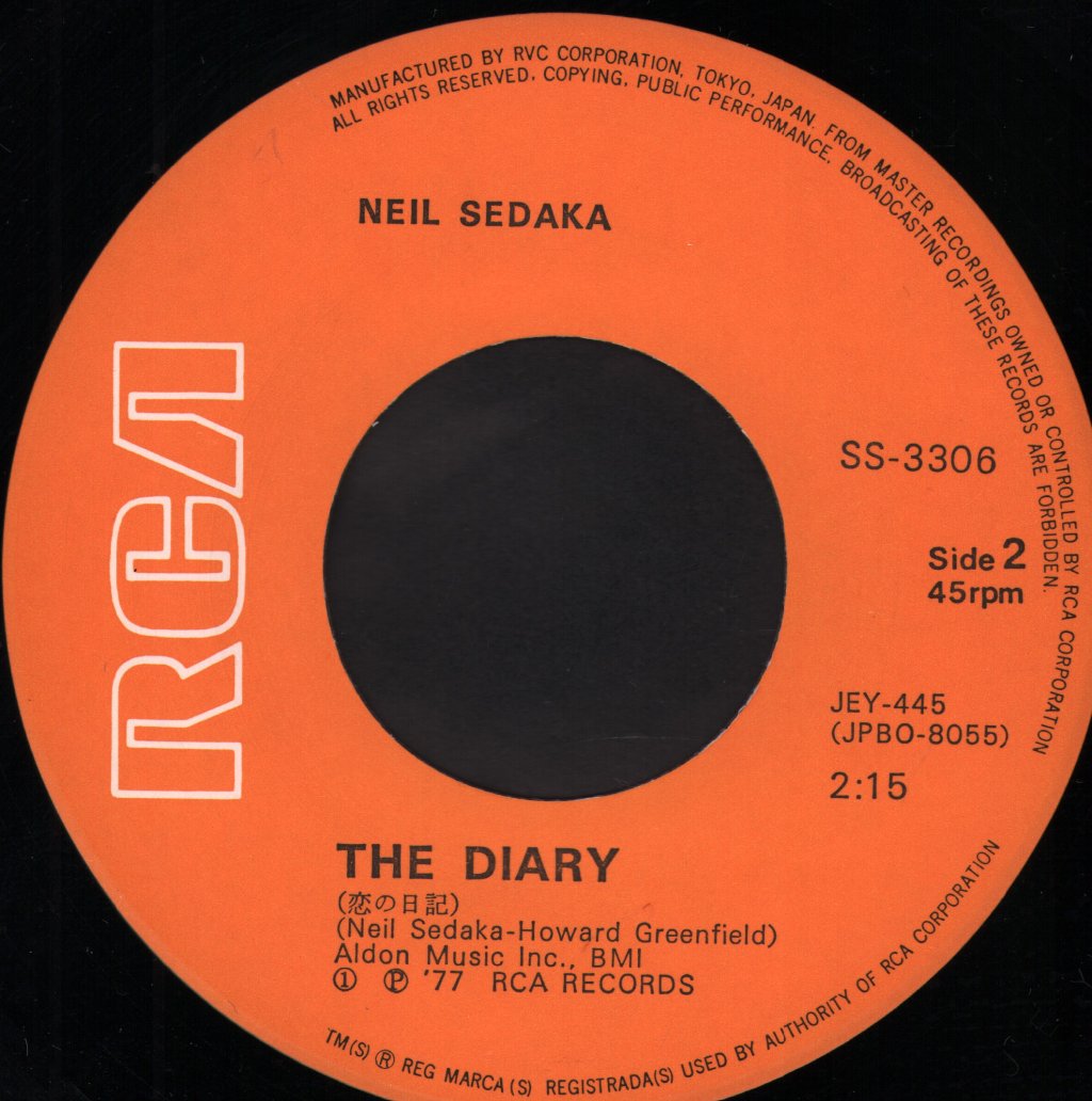 Neil Sedaka - One Way Ticket - 7 Inch