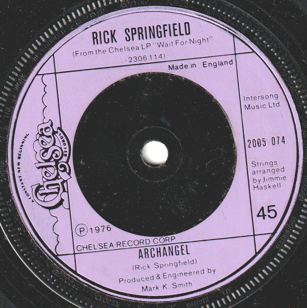 Rick Springfield - Take A Hand - 7 Inch