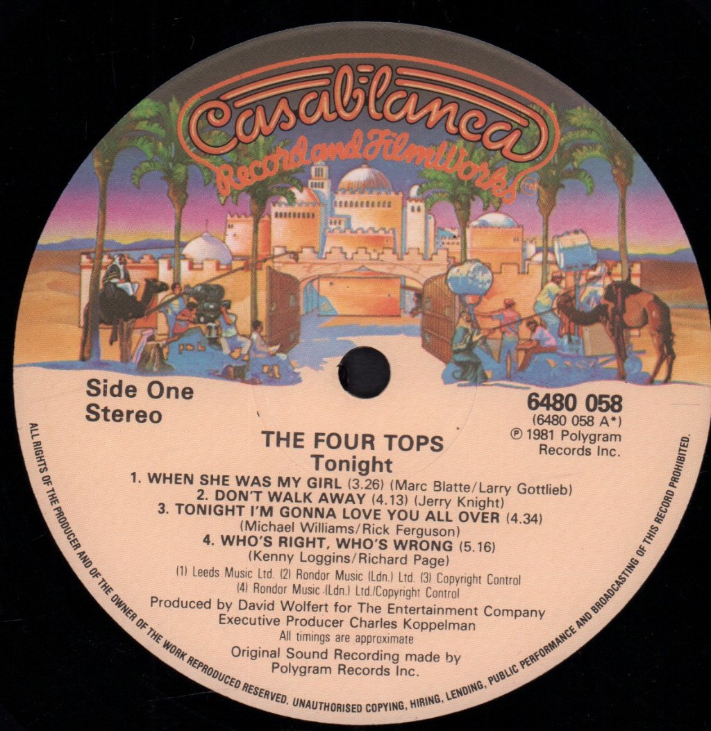 Four Tops - Tonight - Lp
