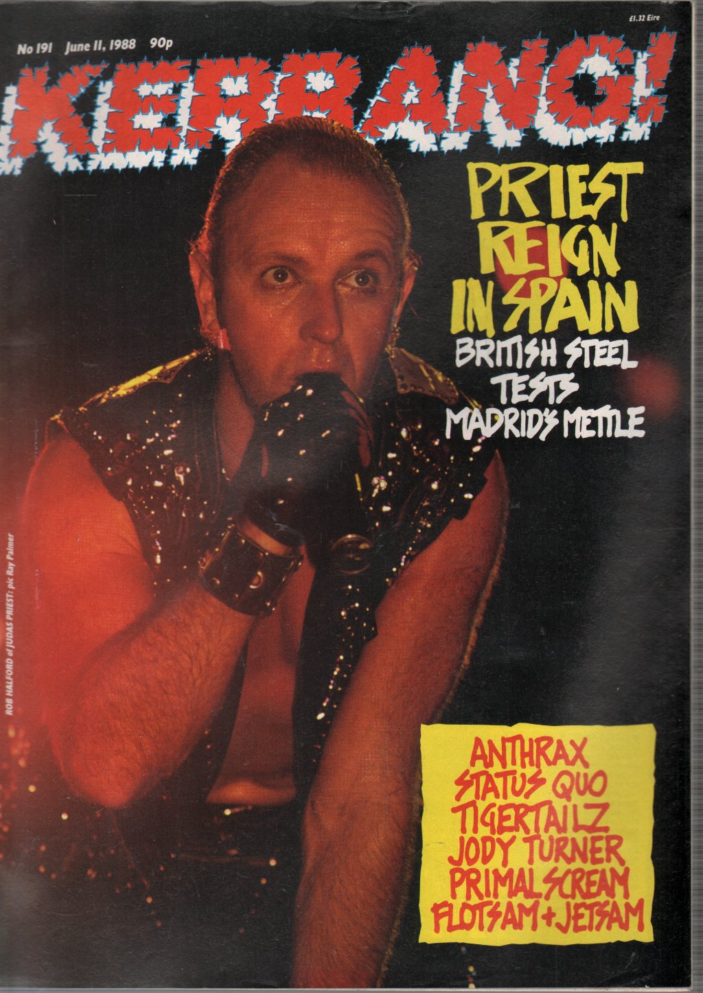 Judas Priest - Kerrang no.191. 11 June 1988 - Magazine