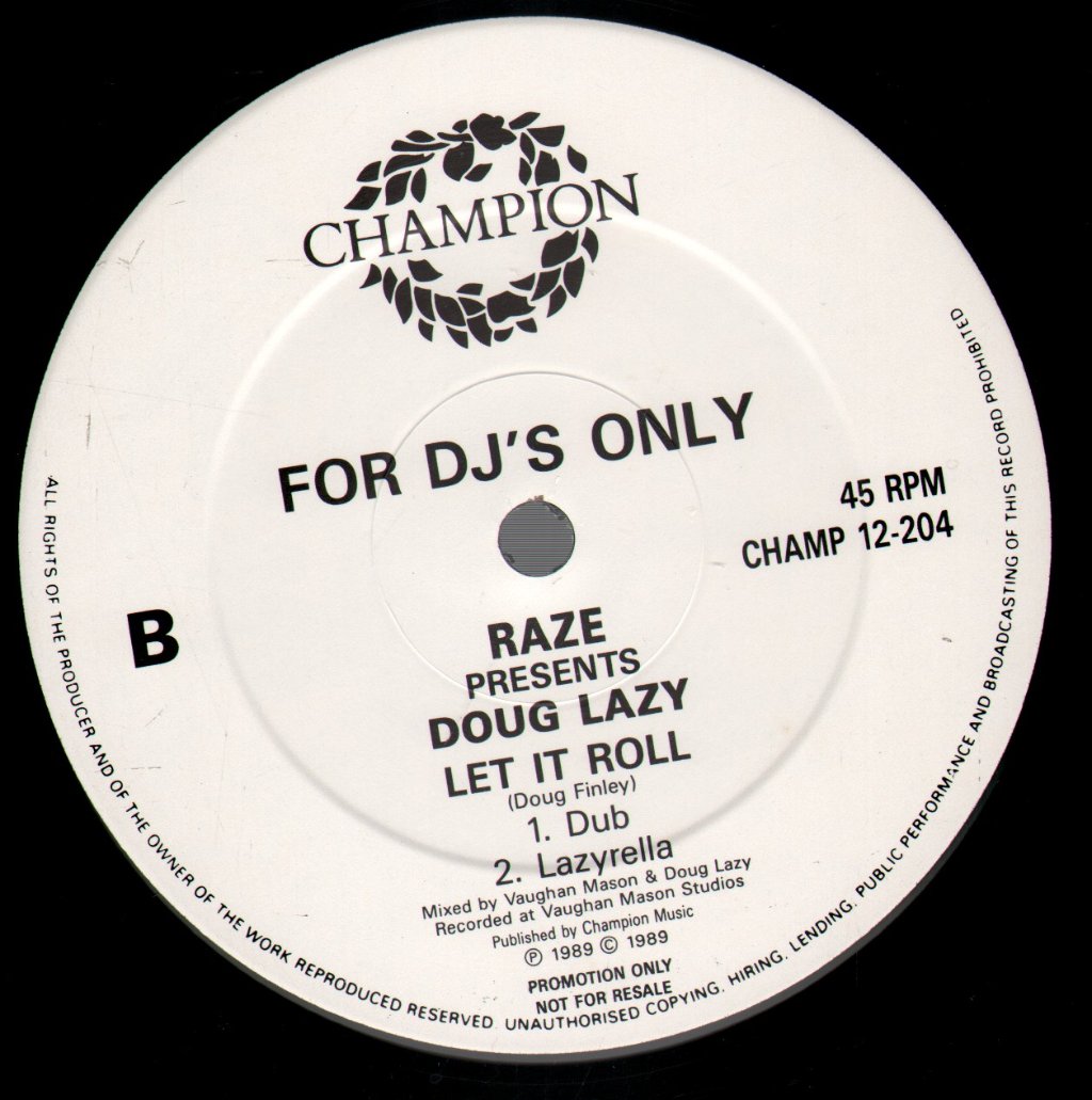 Doug Lazy - Let It Roll - 12 Inch