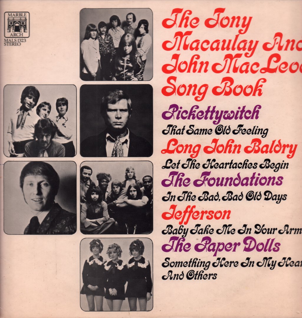 Various Artists - Tony Macauley And John Macleod Song Book - Lp