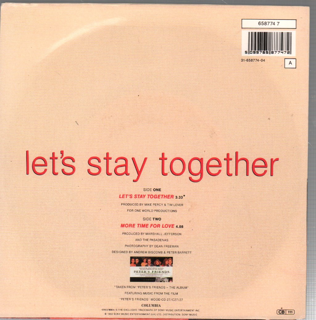 Pasadenas - Let's Stay Together - 7 Inch