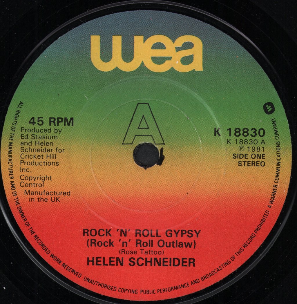 Helen Schneider - Rock N Roll Gypsy - 7 Inch