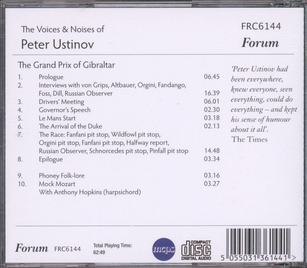 Peter Ustinov - Voices And Noises Of Peter Ustinov - Cd