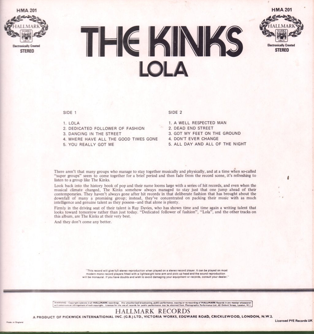 Kinks - Lola - Lp