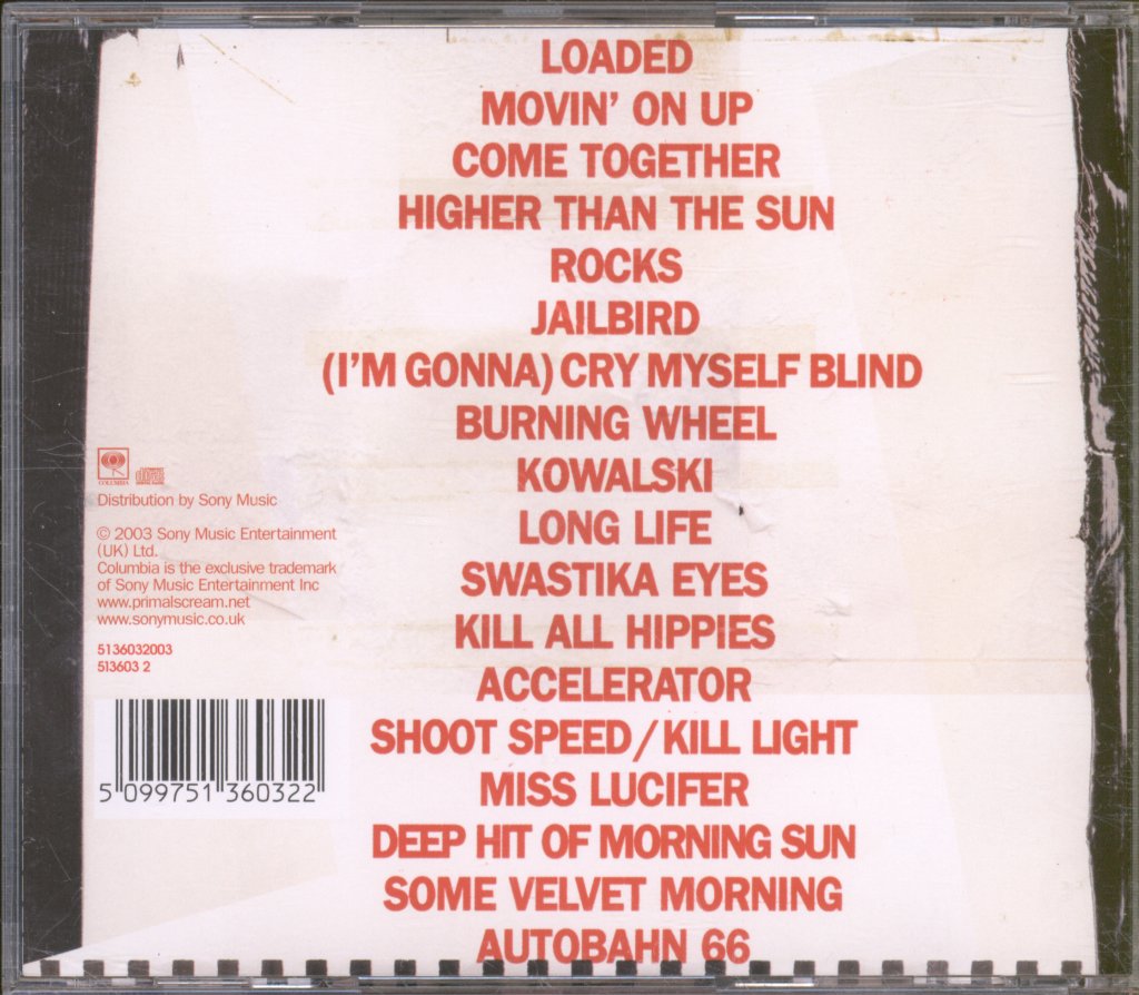 Primal Scream - Dirty Hits - Cd