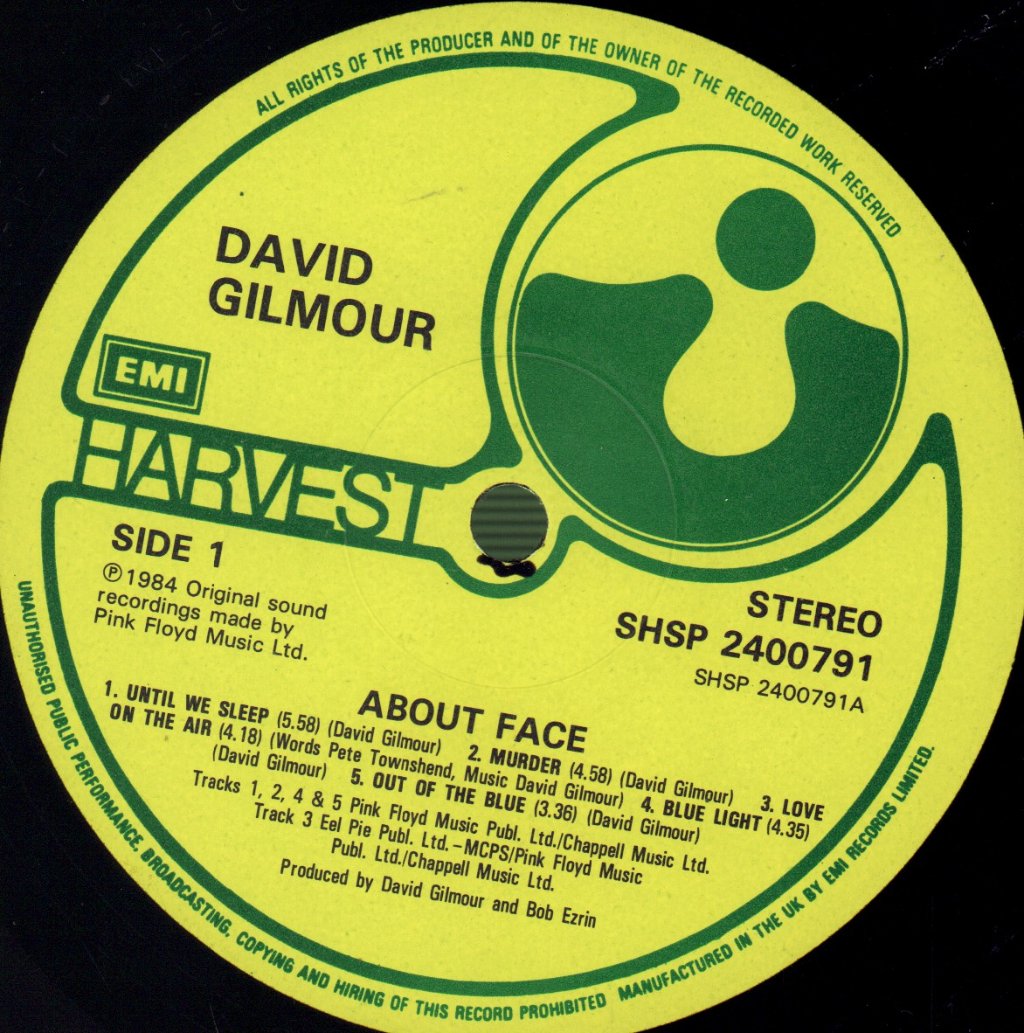David Gilmour - About Face - Lp