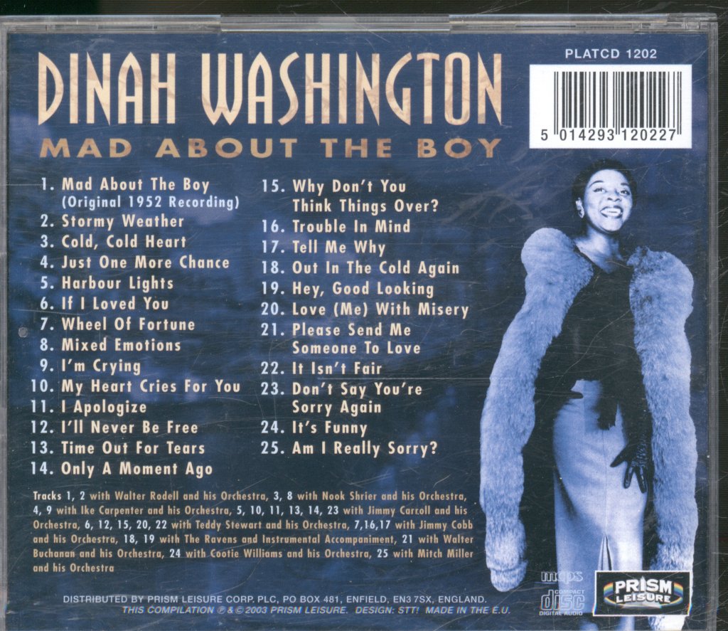 Dinah Washington - Mad About The Boy - Cd