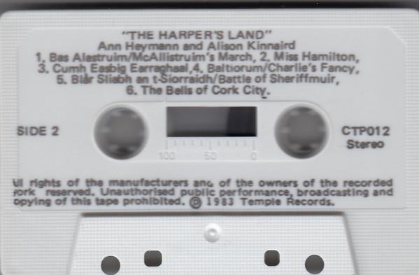 Ann Heymann & Alison Kinnaird - Harper's Land Music For The Irish & Scottish Harps - Cassette
