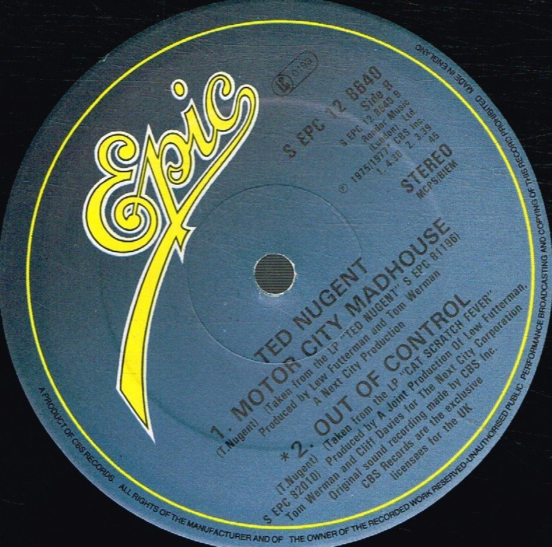 Ted Nugent - Fourth Degree Burns - 12 Inch