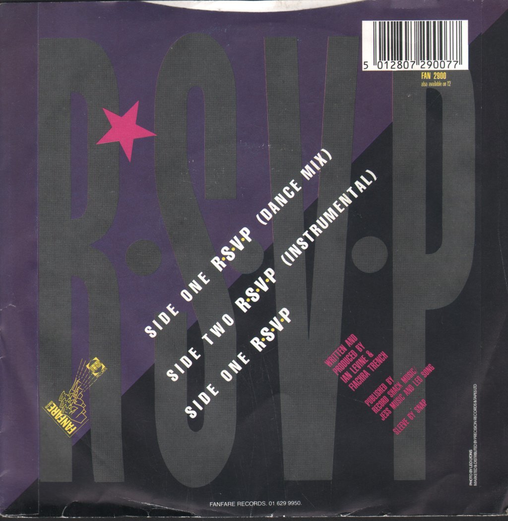 James And Susan Wells - Rsvp - 7 Inch