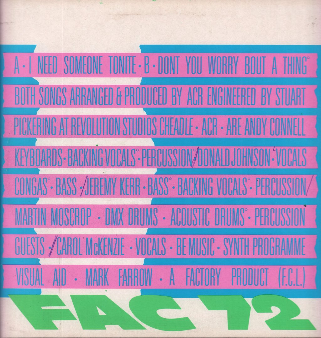 A Certain Ratio - I Need Someone Tonite - 12 Inch