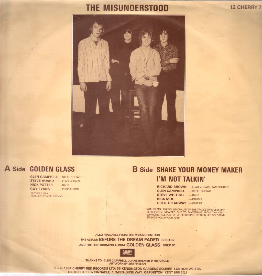 Misunderstood - Golden Glass - 12 Inch